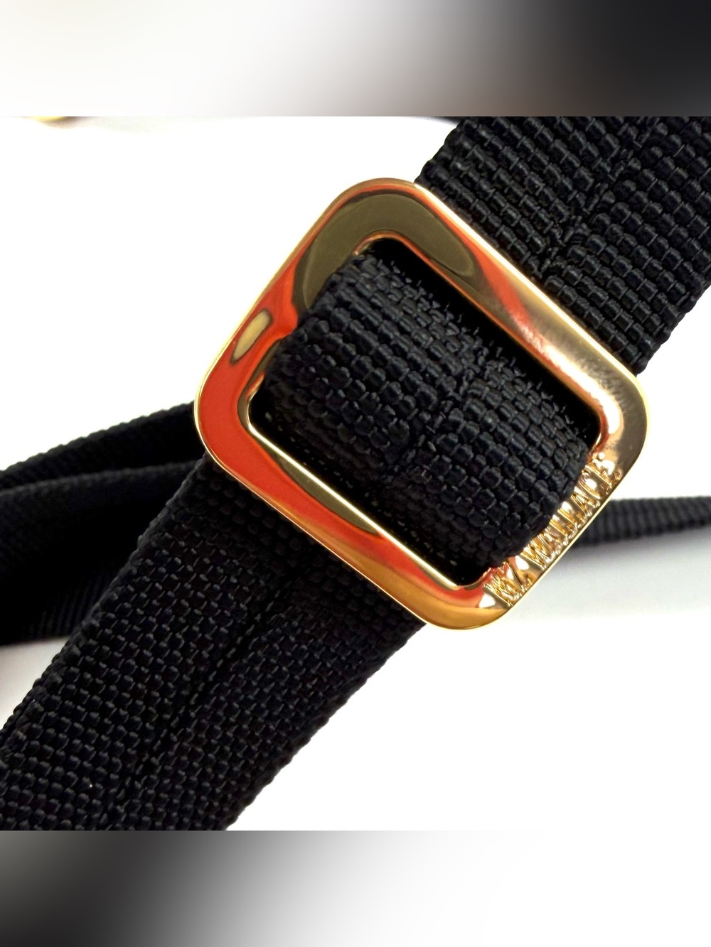 MZ Wallace Micro Crosby Patent Phone Crossbody Black Gold Hardware - Picture 5 of 16